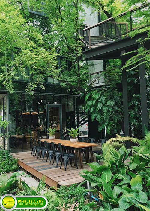 thiết kế thi công cảnh quan sân vườn cà phê